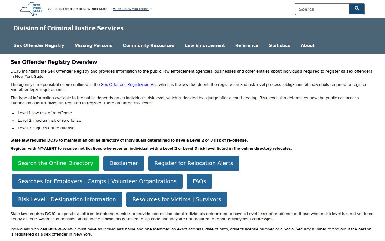Nassau County sex offender registry overview and alert options